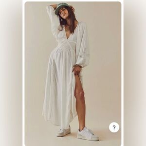 Free People Southwest Lace maxi dress in Ivory NWT